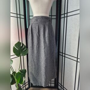 Sophisticated Gray Pencil Skirt 100% Pure Wool